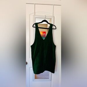 Modcloth Deep Green Corduroy Jumper